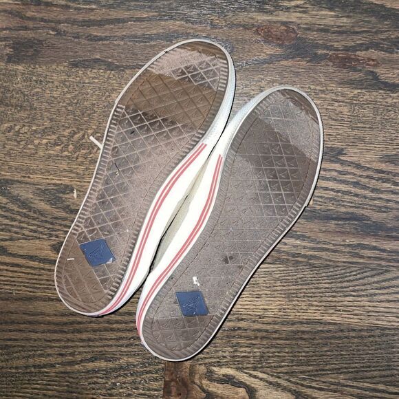 Sperry Crest Edge Metallic Sneakers Women’s Sz 8.5 Lace Up Oatmeal Cushion Beige - Picture 5 of 11